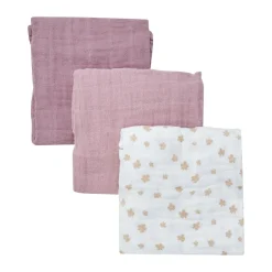 Pippi Muslin 3-pak Stofbleer, , One Size*Børn Hagesmække & Stofbleer