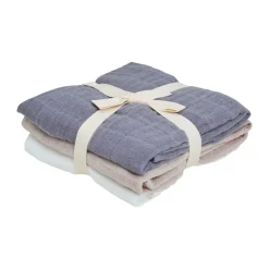 Clearance Pippi Muslin 3-pak Stofbleer, , One Size Tradewinds