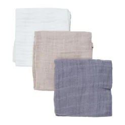 Clearance Pippi Muslin 3-pak Stofbleer, , One Size Tradewinds