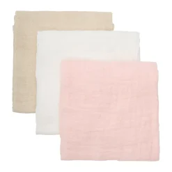 Pippi Muslin 3-pak Stofbleer, , One Size*Børn Hagesmække & Stofbleer
