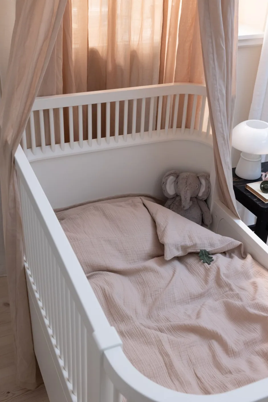 Best Sebra Musselin Babysengetøj, , 70x100 cm Seabreeze Beige
