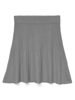 Online Vero Moda Nacy Skater Nederdel, , M Medium Grey Melange