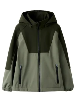 New Name It Nalfa Softshell Jakke, , 128 cm Dusty Olive