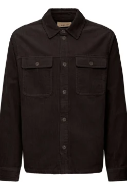Outlet Solid Nam Overshirt, , S True Black