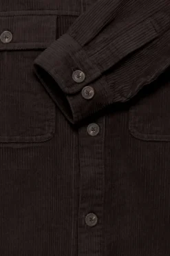 Outlet Solid Nam Overshirt, , S True Black