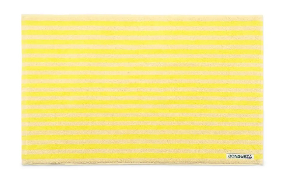 Bongusta Naram Bademåtte, Pristine & Neon Yellow, 50x80 cm* Bademåtter & Forhæng