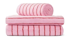 Bongusta Naram Håndklæde, Baby Pink & Ski Patrol Red, 70x140 cm* Håndklæder & Vaskeklude