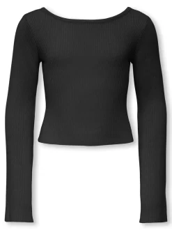 Hot KIDS ONLY Natasja Deep Back Bluse, , 146-152 cm Black