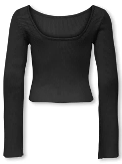 Hot KIDS ONLY Natasja Deep Back Bluse, , 146-152 cm Black
