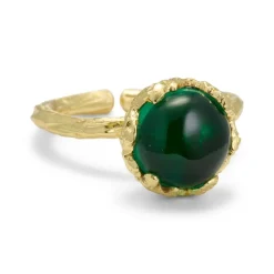 Discount Pure By Nat Natursten Ring, Gold Plated Green