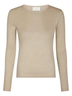 Hot Neo Noir Nella Fine Rib Bluse, , 38 Beige Melange