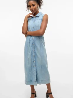 Vero Moda Nenya Denimkjole, , L*Dame Kjoler