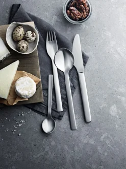 Georg Jensen New York Latteske, Mat Stål, 4 Dele