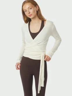 Neo Noir Nia Jersey Wrap Bluse, , 36*Dame Bluser & Skjorter