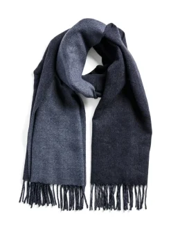 Best Pieces Noah Two Toned Halstørklæde, Medium Grey Melange Black
