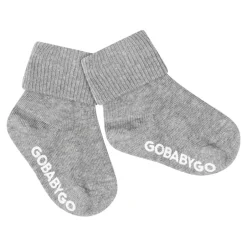 Online GoBabyGo Non-Slip Cotton Strømper, , 23-26 Grey Melange