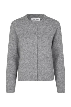 Sale Samsøe Samsøe Nor Short Cardigan, , XL Grey Mel.