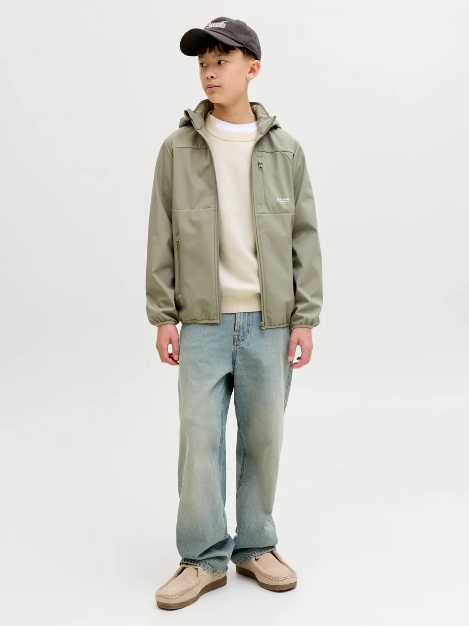 Clearance Jack & Jones Junior Norrebro Light Crew Neck Striktrøje, , 164 cm Sea Salt