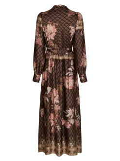 Hot Neo Noir Nova Botanical Border Kjole, , 36 Black