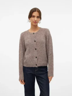 Clearance Vero Moda Novah Cardigan, , XL Brown Lentil