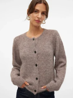 Clearance Vero Moda Novah Cardigan, , XL Brown Lentil