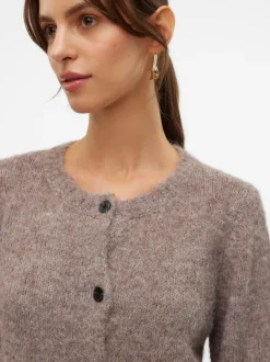 Clearance Vero Moda Novah Cardigan, , XL Brown Lentil