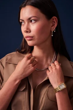 Best Sif Jakobs Jewellery Occhio Ørerings Vedhæng, Guld/Hvid