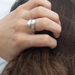 Sale byBiehl Ocean Flow Duo Ring, , 56 Silver