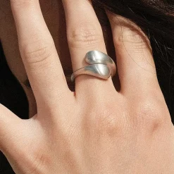 Sale byBiehl Ocean Flow Duo Ring, , 56 Silver