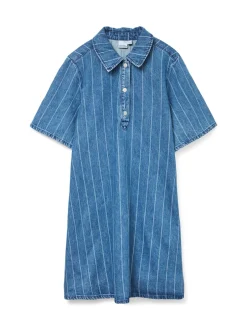 Best Vero Moda Ocean Striped Kjole, , L Medium Blue Denim