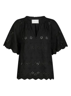 Online Neo Noir Odet Embroidery Bluse, , 38 Black