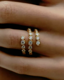 Hot Ragbag Odette Spiral Ring, , 56 Gold