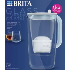 Outlet Brita One LED4W MXPro Glas Vanfilterkande, , 2,5 L Clear/Blue