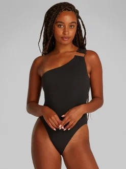 Online Calvin Klein One Shoulder Badedragt, , M Black
