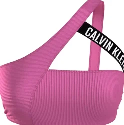 Sale Calvin Klein One Shoulder Bikinitop, , M Bold Pink
