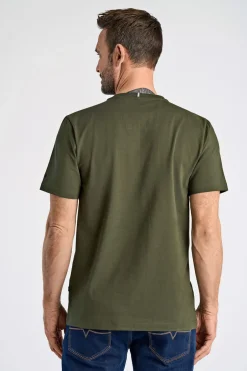 Clearance Bison O-Neck Print T-shirt, , XL Dk Green