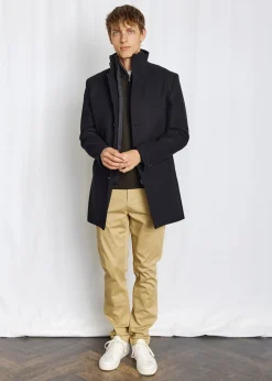 Outlet Bruun & Stengade Ontario Slim Fit Frakke, , L Black
