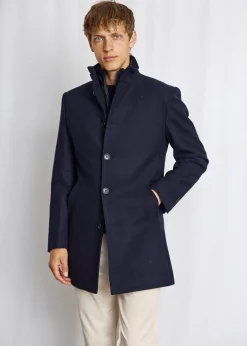 Best Bruun & Stengade Ontario Slim Fit Frakke, , XXL Navy
