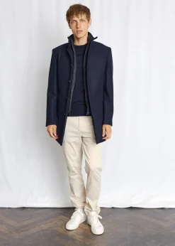 Best Bruun & Stengade Ontario Slim Fit Frakke, , XXL Navy