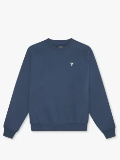 Best 7 DAYS Active Organic Crewneck Sweatshirt, , S Dark Denim