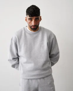New 7 DAYS Active Organic Regular Crewneck Sweatshirt, , XL Heather Grey