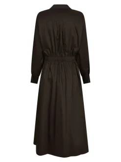 Hot Neo Noir Ottana Poplin Kjole, , 42 Chocolate Brown