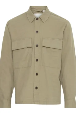 Discount Solid Paakow Overshirt, , XL Vetiver