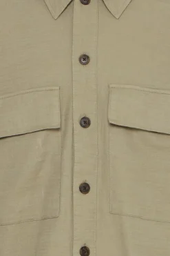 Discount Solid Paakow Overshirt, , XL Vetiver