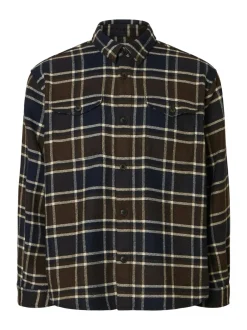 Selected Homme Pablo Overshirt, , XL Dark Brown Melange