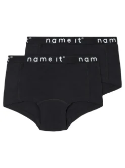 Hot Name It 2-pak Hipster, , 134-140 cm Black
