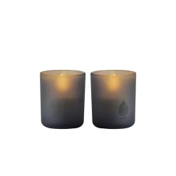 Outlet Uyuni 2-pak LED Glaslys, Grey
