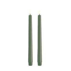 Discount Uyuni 2-pak LED Kronelys, Olive Green