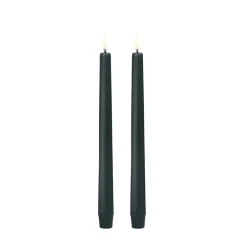 Outlet Uyuni 2-pak LED Kronelys, Pine Green