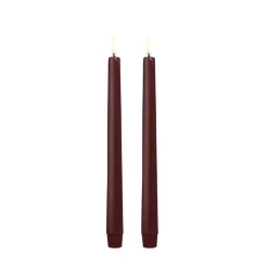 Sale Uyuni 2-pak LED Kronelys, Wine Red